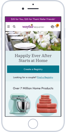 Registry Mobile Homepage